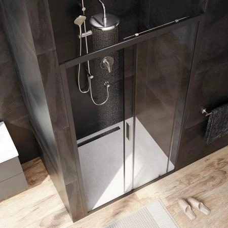 Дверь душевая в нишу AM.PM Gem W90G-110-1-195BT прозрачное, профиль черный