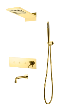 Душевая система с изливом Boheme Fusion Gold 130-2-G