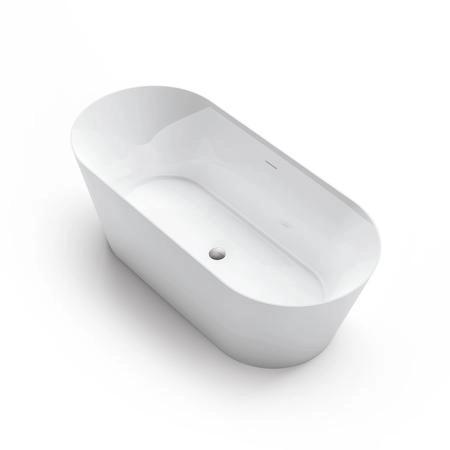 Gruppo Treesse Inka Ванна 180x80x60 см, овальная, отдельностоящая, акриловая, со щелевым переливом, цвет: белый матовый