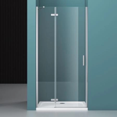 Душевая дверь BelBagno KRAFT 100 прозрачное стекло 6 мм профиль хром KRAFT-B-12-60/40-C-Cr-L