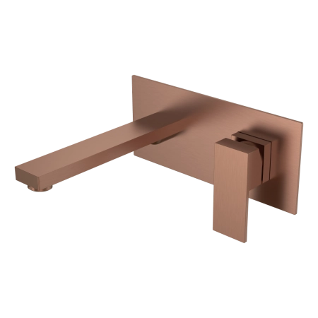 Смеситель для умывальника Boheme из стены Qubic Brushed Bronze 475-BRB