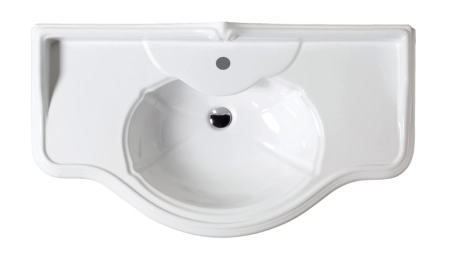 Azzurra Jubilaeum Раковина 110x62 см, 1 отв., с пьедесталом, цвет: Bianco lucido
