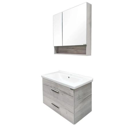 Тумба с раковиной Comforty Парма-80 дуб дымчатый