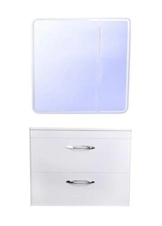 Тумба подвесная Style Line Каре 80 (2 ящ.) Люкс белая, PLUS