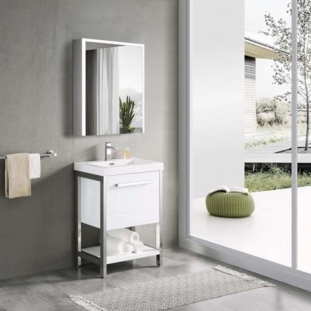 Зеркальный шкаф ESBANO ES-5005 LED подсветка сенсор, с розеткой 500x700X150