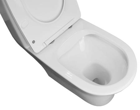 Унитаз моноблок AZARIO Terni 670x350x760 , быстросъемное сиденье микролифт (AZ-8618)