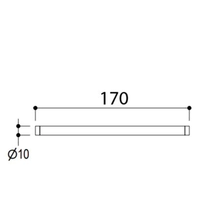 Ritmonio Elementa Fittings Пруток L=17см., цвет: Brushed