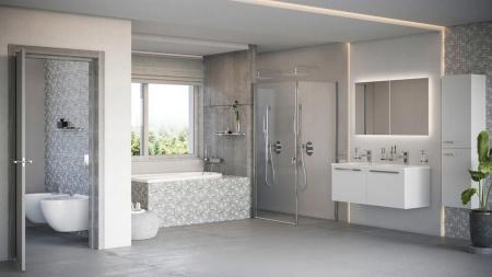 Тумба под умывальник SDU 1200 Ravak Chrome белая/белая