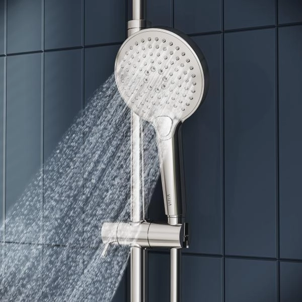 Душевая система VitrA Aquaheat A47205EXP с термостатическим смесителем и ручным душем хром латунь