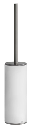 Gessi 316 ёршик напольный, колба белая, цвет Steel Brushed