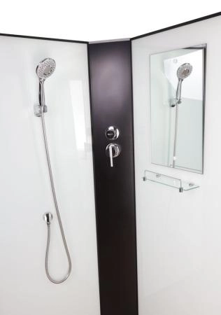 Душевая кабина Niagara NG-6701-14BK 900х900х2000 средний поддон 26см стекло прозрачное черные профиля