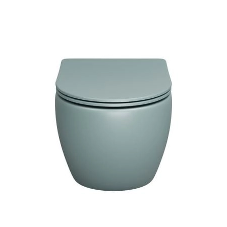 Унитаз Grossman GR-4455MNMS Color (485*365*360) МЯТНЫЙ МАТОВЫЙ подвесной Безободковый с тонкой крышкой