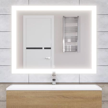 Зеркало для ванной с подсветкой Uperwood Barsa 100х80 см, сенсорный выключатель, антизапотевание