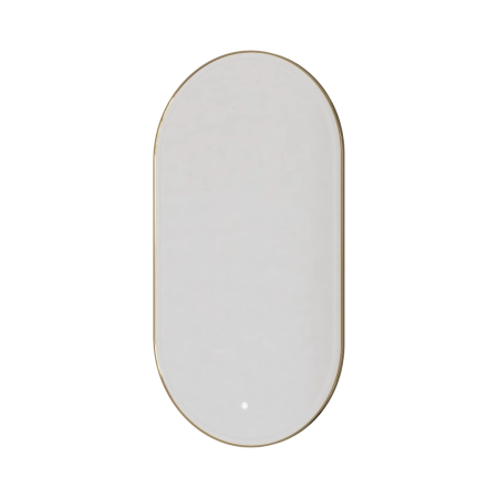 Зеркало Boheme овальное, мет. рама, тыльная подсветка, сенсор, антизапотевание, 60*110, GOLD 568-G