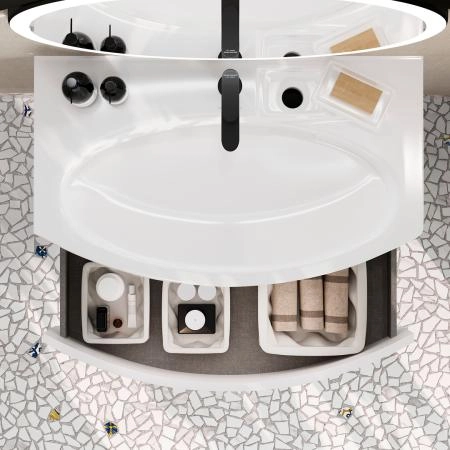 Раковина Kerama Marazzi RIVA РИВА RV.wb.80 мебельная с крепежом 80, белая глянцевая