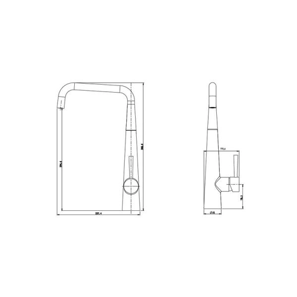 Смеситель Bien BE15034601 для кухни никель