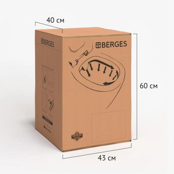 Биде BERGES EGO 82017 подвесное, керамика