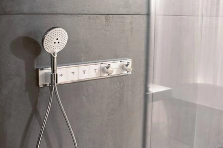Hansgrohe 15357400 RainSelect Термостат для 4х потребителей, белый / хром