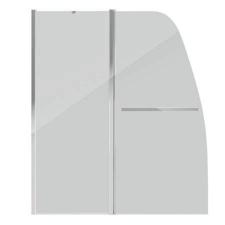 Шторка для ванны GROSSMAN GR-100/2 (140*120) алюминиевый профиль, стекло прозрачное 6мм