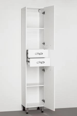 Шкаф для ванной Style Line Elfante Венеция 36 (2 ящика) белый напольный с ящиками