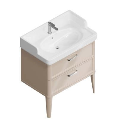 Kerama Marazzi Pompei Тумба подвесная 80см, с 2 ящиками, цвет: камео бежевый глянцевый