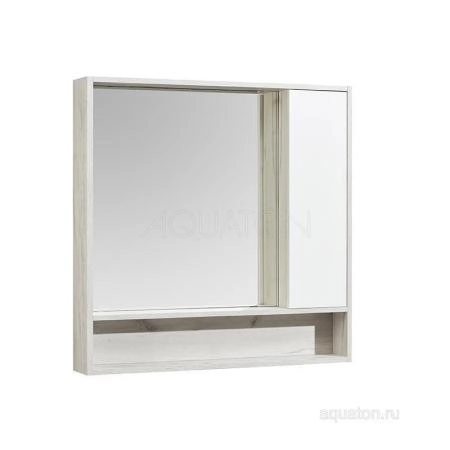 Зеркальный шкаф AQUATON Флай 100 белый, дуб крафт 1A237802FAX10
