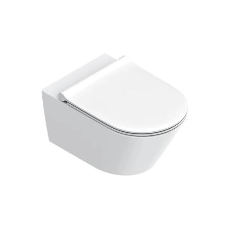 Catalano Zero Унитаз подвесной 55х35см, безободковый, смыв Tornado, покрытие Twinglaze+, цвет белый  матовый