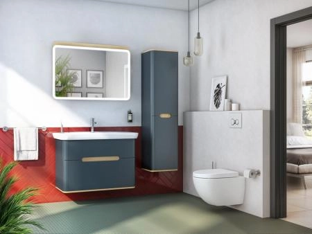 Тумба с раковиной  VitrA Sento  60838 100 см матовая антрацит МДФ