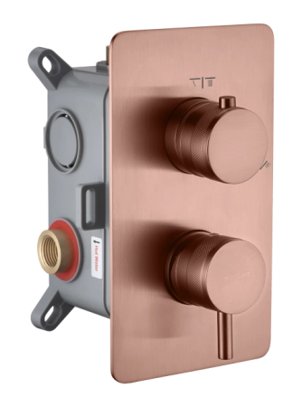 Смеситель встроенный однорычажный Boheme 2-х проходной CELL COPPER BRUSHED 135-2-CB