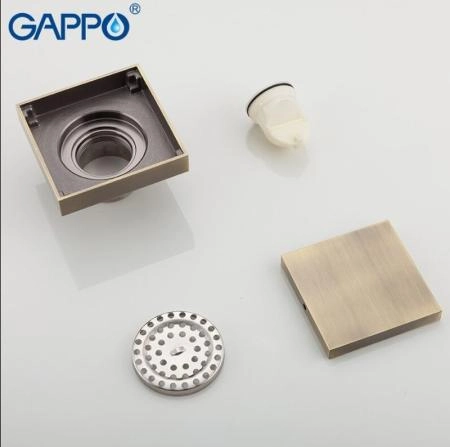 Душевой трап Gappo G81005-4 бронза 100x100мм