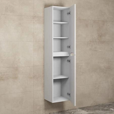 Шкаф-пенал для ванной Uperwood Tanos 33*27*150 см, подвесной, белый матовый, универсальный