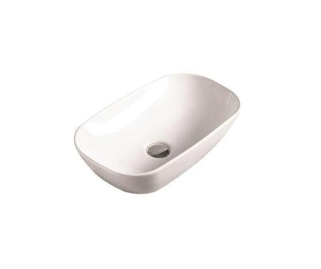 Раковина SantiLine SL-1050 46x23 на столешницу керамическая Белый