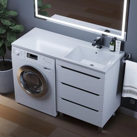 Раковина над стиральной машиной Uperwood Cosmos 120 см, правая