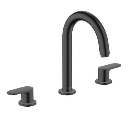 Hansgrohe Vernis Blend Смеситель для раковины, на 3 отв, с донным клапаном, цвет: матовый черный