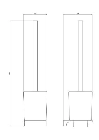 Туалетный ершик в комплекте WONZON & WOGHAND ECLIPSE, Темный графит (WW-9129-GM)