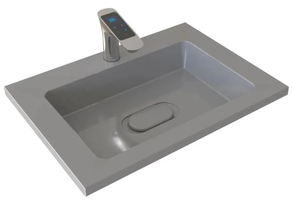 Раковина для ванной Uperwood Modul 65 см, серая глянцевая