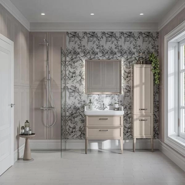 Kerama Marazzi Pompei Тумба подвесная 80см, с 2 ящиками, цвет: камео бежевый глянцевый