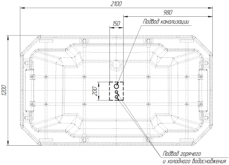 Ванна "ФОНТЕНБЛО" (чаша, рама-подставка, подголовник - 2 шт.)