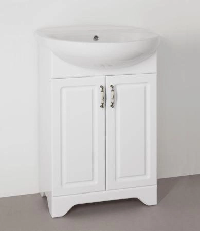 Тумба под раковину Style Line Elfante Олеандр-2 55 напольная с дверками, белая