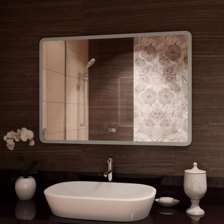 Зеркало Континент Demure medium 1000x700 ЗЛП1134 с подсветкой