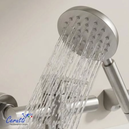 Смеситель для ванны Ceruttispa Овидио VBN (OVIDIO VBN) из нержавеющей стали, цвет матовый никель