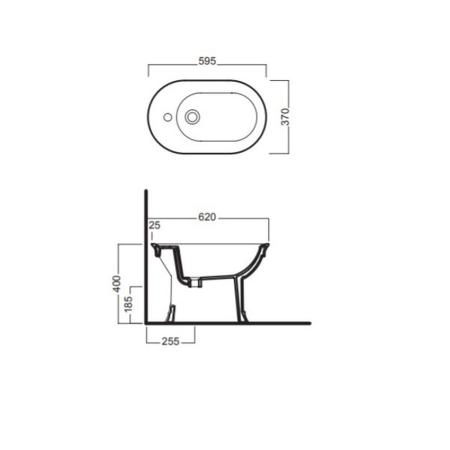 Биде Hatria Dolcevita Y0ET напольное