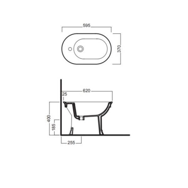 Биде Hatria Dolcevita Y0ET напольное