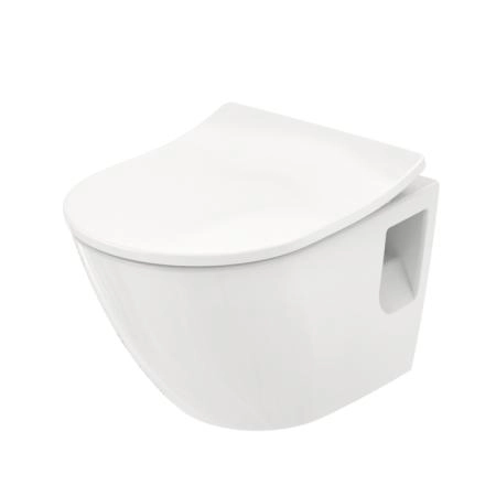 TOTO NC Унитаз 380x530x340мм, подвесной, без сиденья, безободковый, Tornado Flush, CeFiONtect, цвет: белый