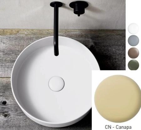 Cielo Shui Comfort раковина Ø400х125 мм, круглая, без плоскости для смесителя, без перелива, цвет Canapa