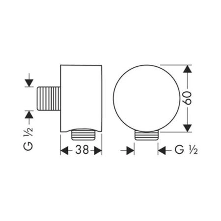 AX Starck Fixfit Шланговое подсоединение 1/2", цвет: хром