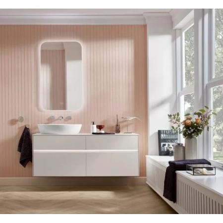 Villeroy&Boch Artis Раковина 61х42х12.5см., накладная, без отв., без перелива, TitanCeram, цвет: альпийский белый