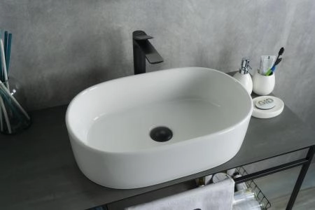 Раковина Gid N9025 56x35 на столешницу белая