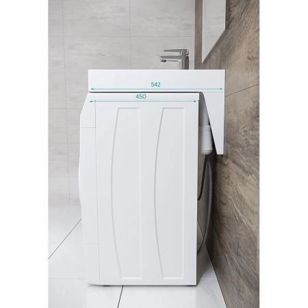 Раковина над стиральной машиной Paulmark MOND 720431, белая, 60х55, с комплектом