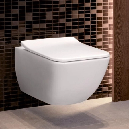 Villeroy&Boch Venticello комби упаковка:унитаз подв.DirectFlush 4611 R0 R1, тонкое сиденье 9M79 S1 01 с функцией QuickRelease и SoftClosing, антигрязевое покрытие, цвет альпийский белый